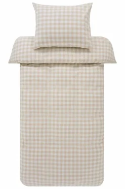 Påslakanset|Jotex LAUREN Påslakanset Enkelsäng Ekologisk Beige/vit