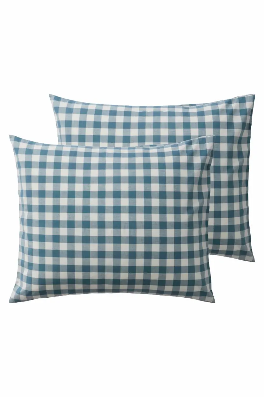 Örngott|Jotex LAUREN örngott 2-pack 60x50 Cm Ekologisk Blå/vit