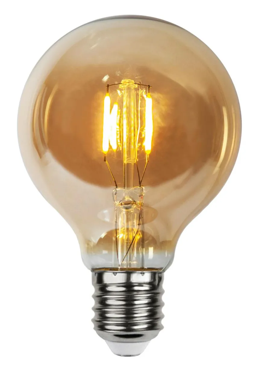 Ljuskällor|Jotex LED-lampa E27 24V LOW VOLTAGE G80 Amber