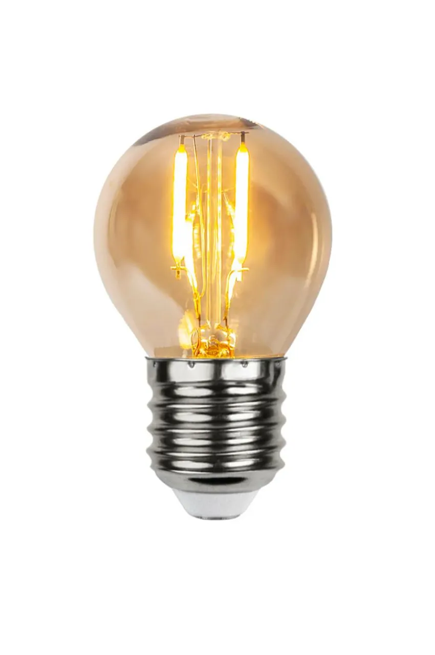 Ljuskällor|Jotex LED-lampa E27 24V LOW VOLTAGE G45 Amber