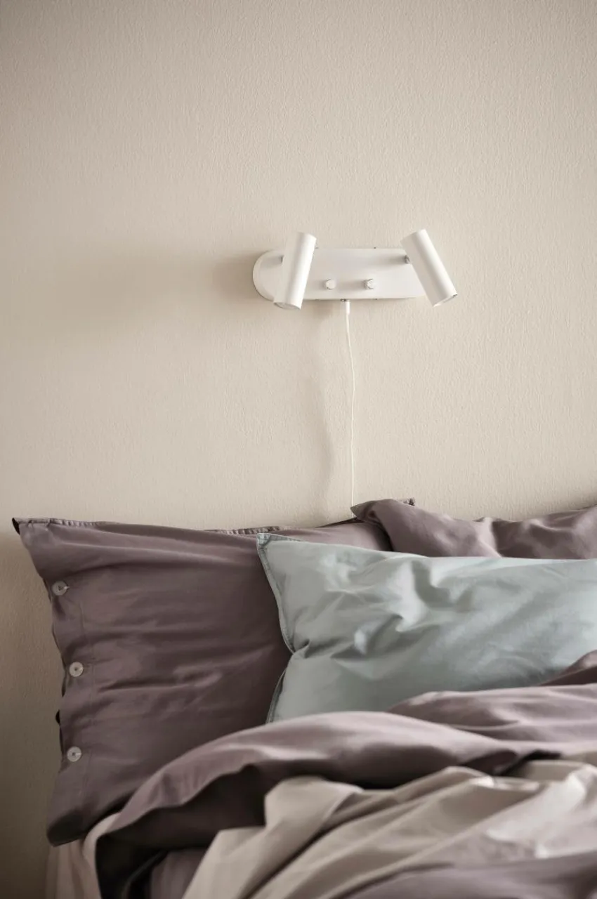 Vägglampor|Jotex LEE Vägglampa - Dubbel Vit