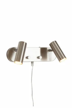 Vägglampor|Jotex LEE Vägglampa - Dubbel Nickelsatin