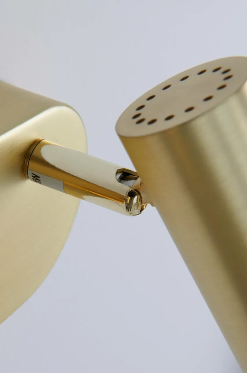 Vägglampor|Jotex LEE Vägglampa - Dubbel Borstad mässing