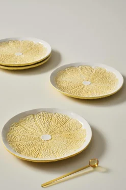 Tallrikar|Jotex LEMON Tallrik 4-pack ø 27 Cm Gul/vit