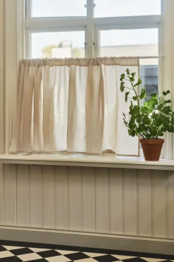 Gardinkappor|Linnegardiner|Jotex LINA Cafégardin Linnemix Linnebeige