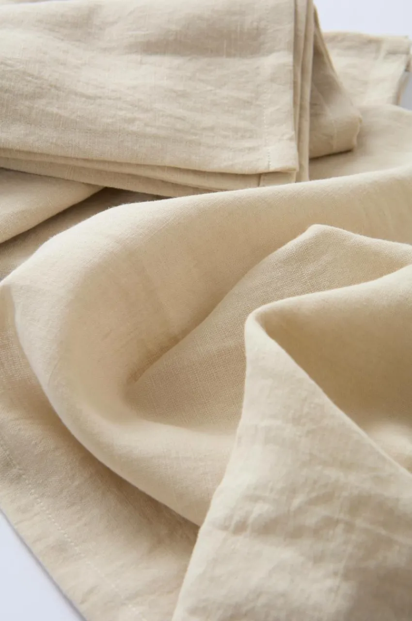 Servetter|Jotex LINA Servett Linnemix 4-pack Linnebeige