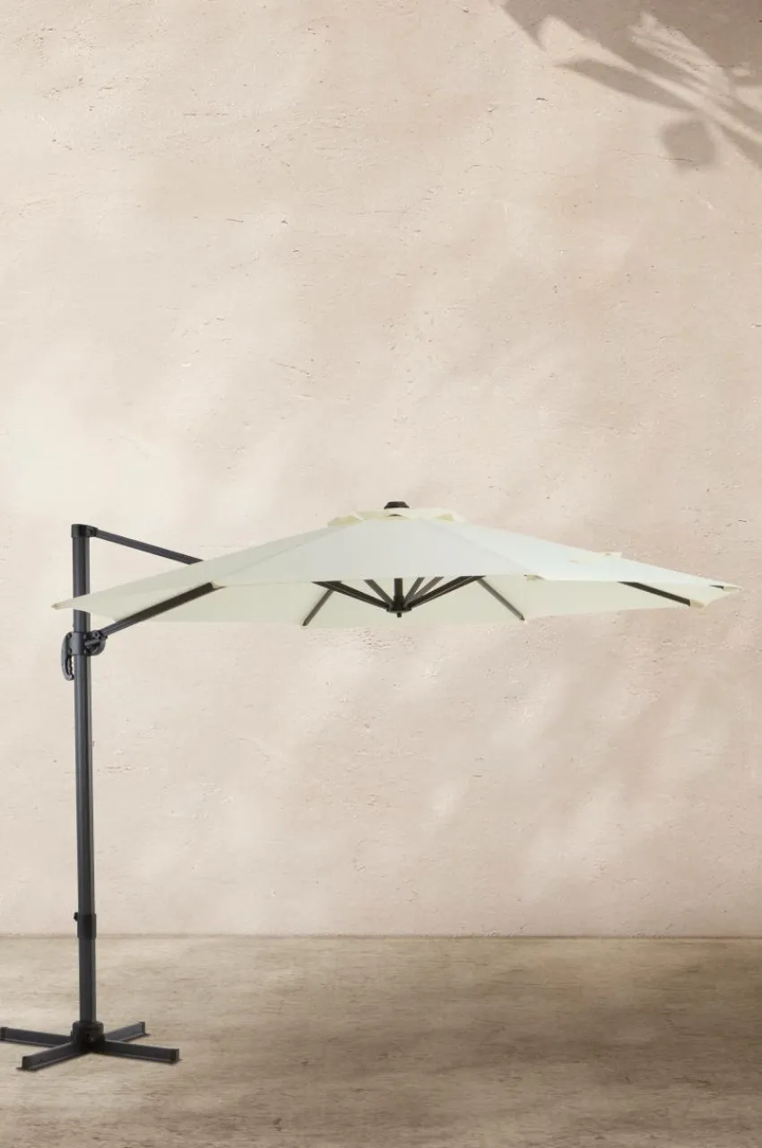 Parasoller & Pergola|Utemöbler|Jotex LIPSI Solparasoll ø 298 Cm Vit/svart