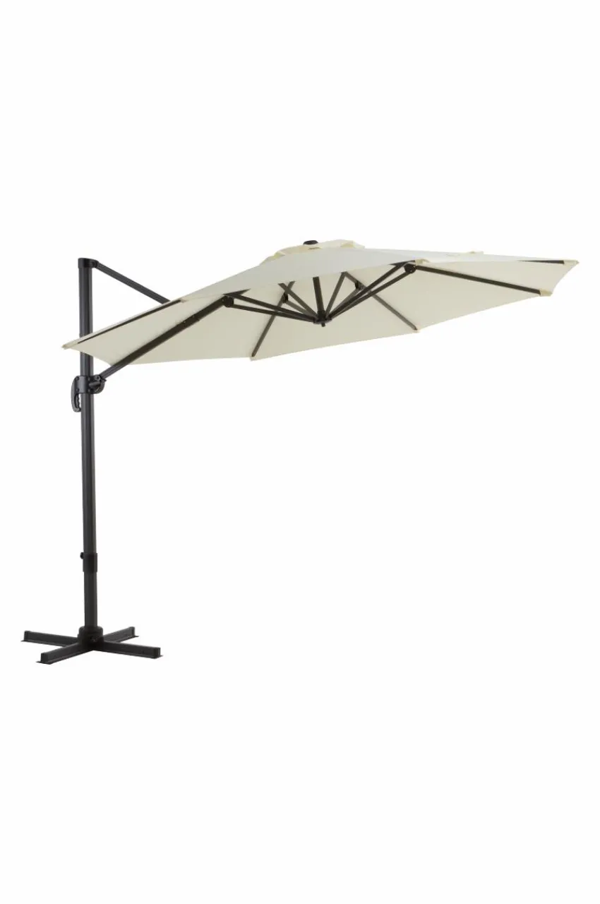 Parasoller & Pergola|Utemöbler|Jotex LIPSI Solparasoll ø 298 Cm Vit/svart