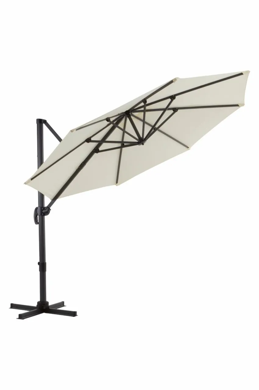 Parasoller & Pergola|Utemöbler|Jotex LIPSI Solparasoll ø 298 Cm Vit/svart