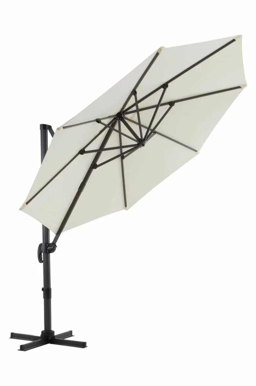 Parasoller & Pergola|Utemöbler|Jotex LIPSI Solparasoll ø 298 Cm Vit/svart