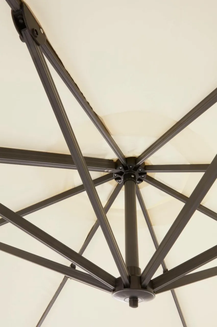 Parasoller & Pergola|Utemöbler|Jotex LIPSI Solparasoll ø 298 Cm Vit/svart