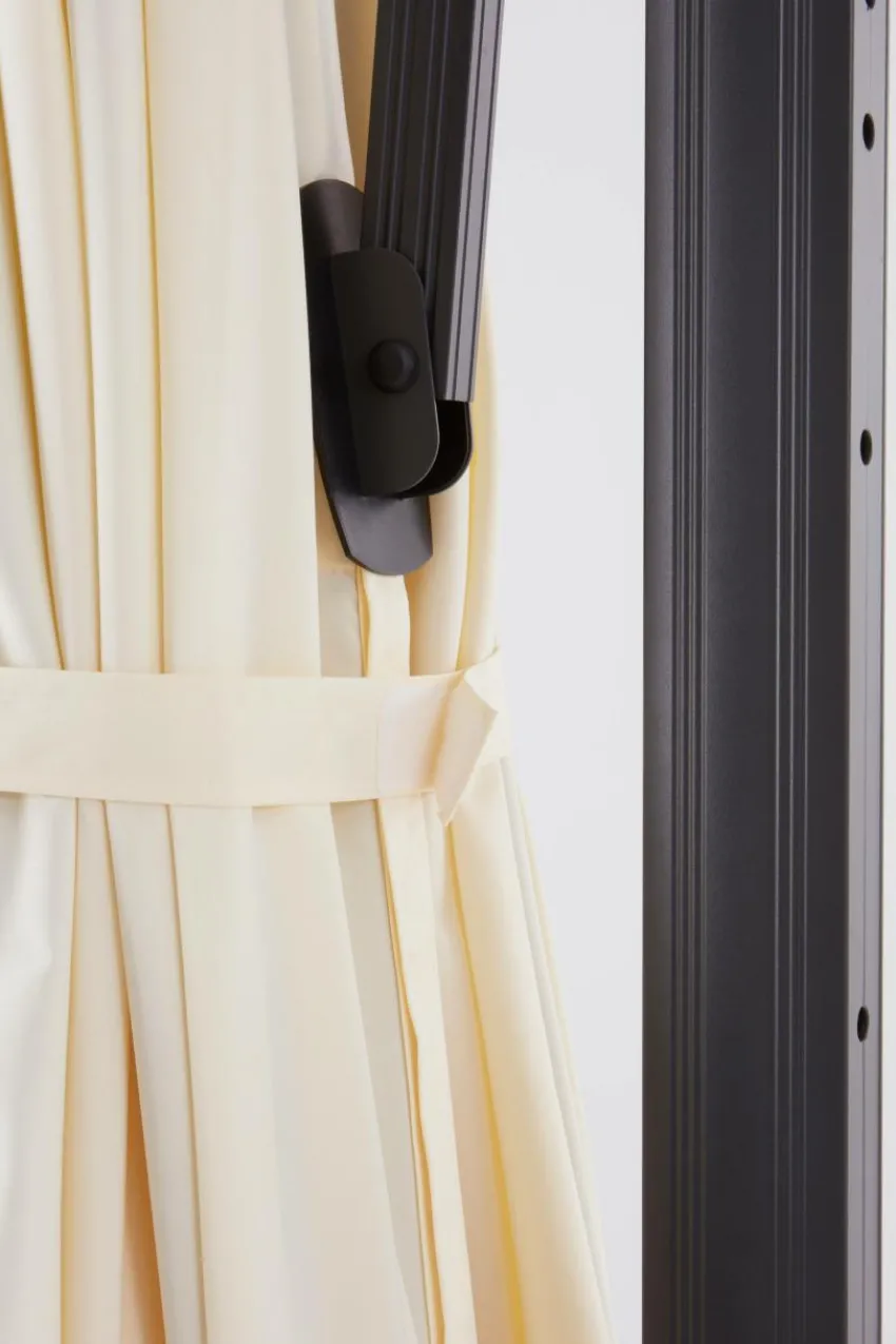 Parasoller & Pergola|Utemöbler|Jotex LIPSI Solparasoll ø 298 Cm Vit/svart