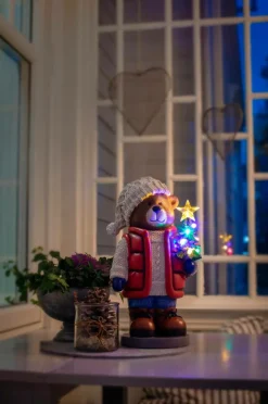 Julbelysning|Jotex Liten Teddybjörn LED Höjd 38,5 Cm Flerfärgad
