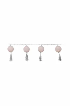 Julbelysning|Dekorativ Belysning|Jotex Ljusslinga Jolly Tassel Vit