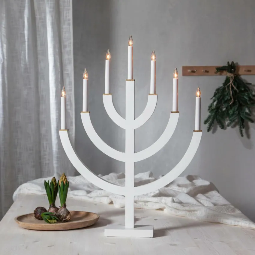 Julbelysning|Jotex Ljusstake Anno 71cm Vit