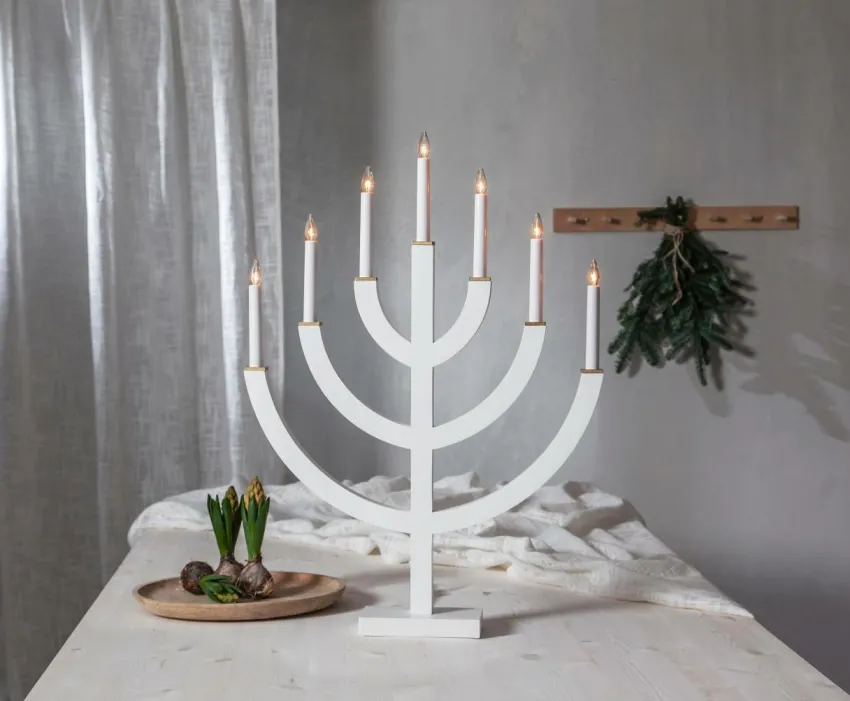 Julbelysning|Jotex Ljusstake Anno 71cm Vit