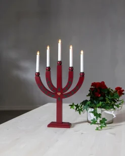 Julbelysning|Jotex Ljusstake Elias Tradition 61 Cm Röd