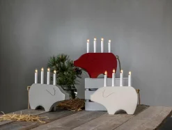 Julbelysning|Jotex Ljusstake Gry Höjd 28 Cm Beige