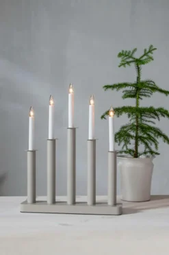 Julbelysning|Jotex Ljusstake Plate 45cm Beige
