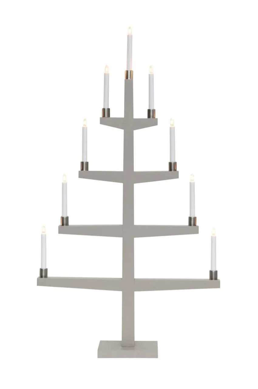 Julbelysning|Jotex Ljusstake Tall 9 Ljuskällor Beige