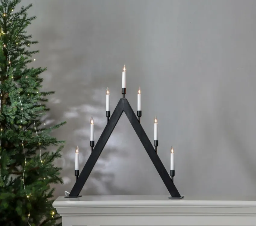 Julbelysning|Jotex Ljusstake Vind Höjd 63 Cm Black