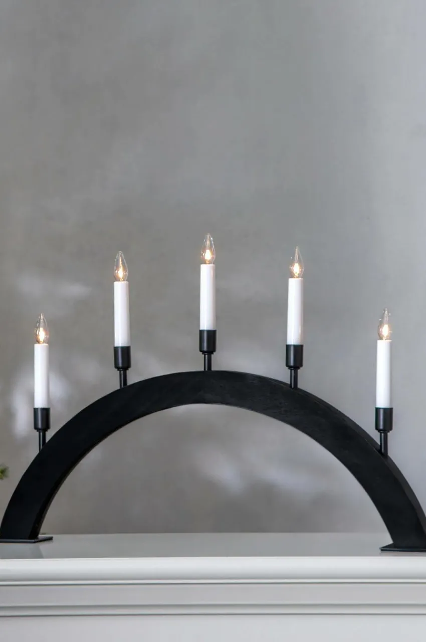 Julbelysning|Jotex Ljusstake Vind Höjd 38 Cm Black