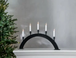 Julbelysning|Jotex Ljusstake Vind Höjd 38 Cm Black
