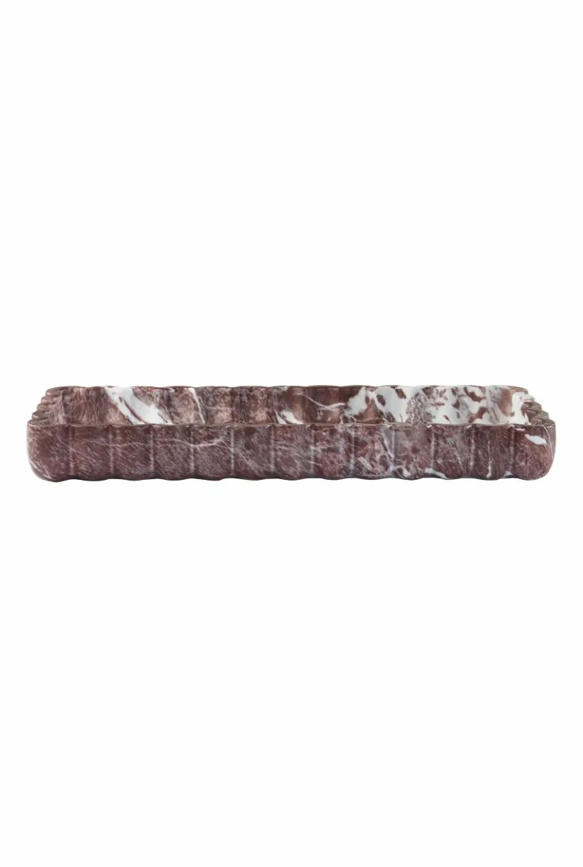 Brickor & Serveringsfat|Jotex LOST Bricka 53,9x21,8 Cm Vinröd/vit