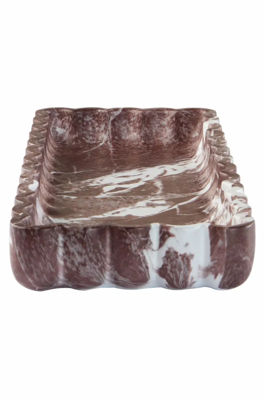 Brickor & Serveringsfat|Jotex LOST Bricka 53,9x21,8 Cm Vinröd/vit