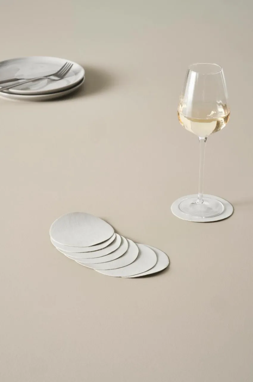 Kökstillbehör|Glas|Jotex LUNI Glasunderlägg 8-pack Silvergrå