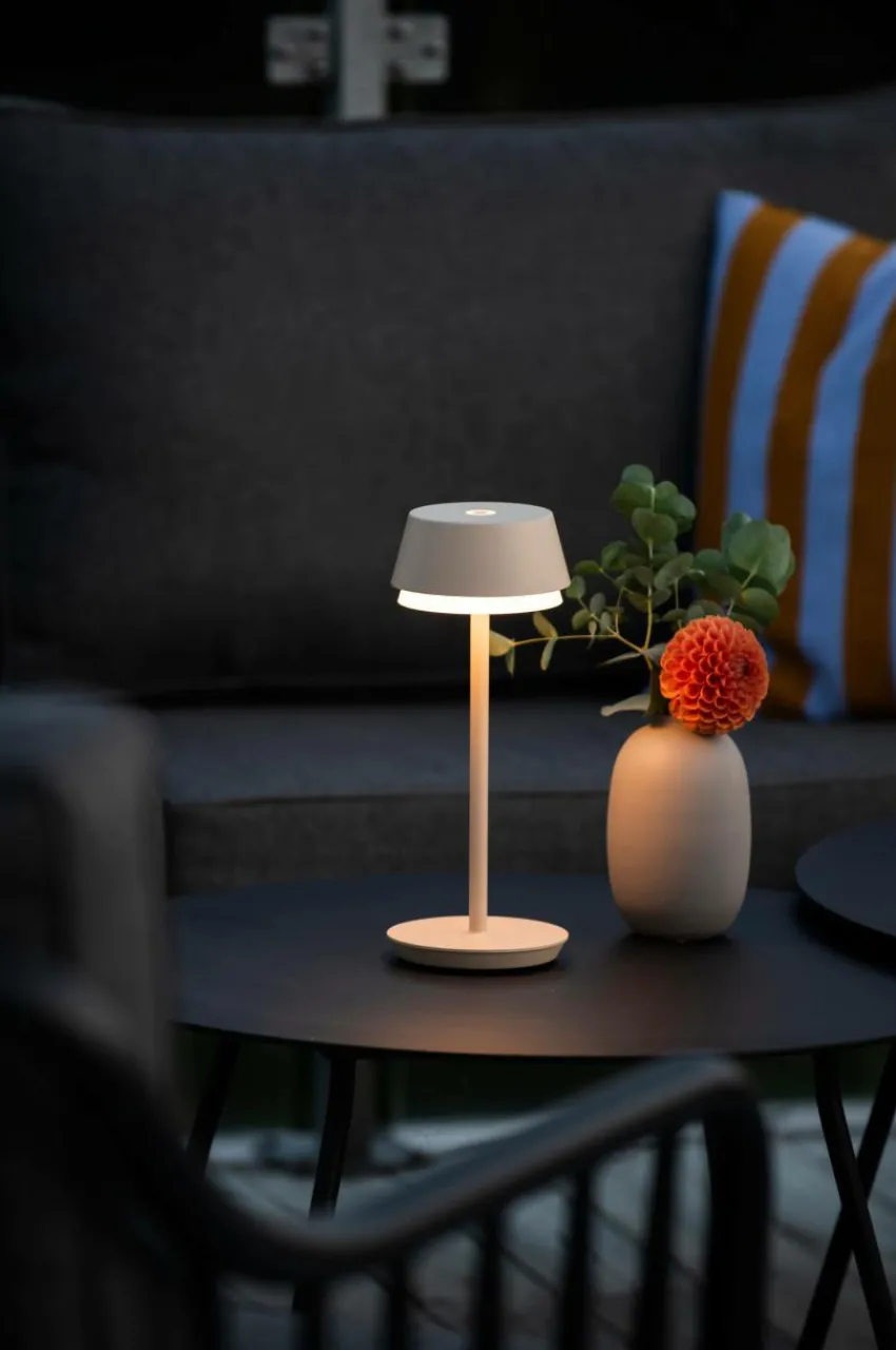 Utebelysning|Utebelysning|Jotex LYON Bordslampa Uppladdningsbar Utomhus Sand