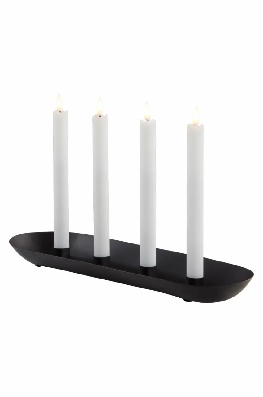Julbelysning|Ljusstakar|Jotex LYRIC OVAL Ljusstake Matt svart