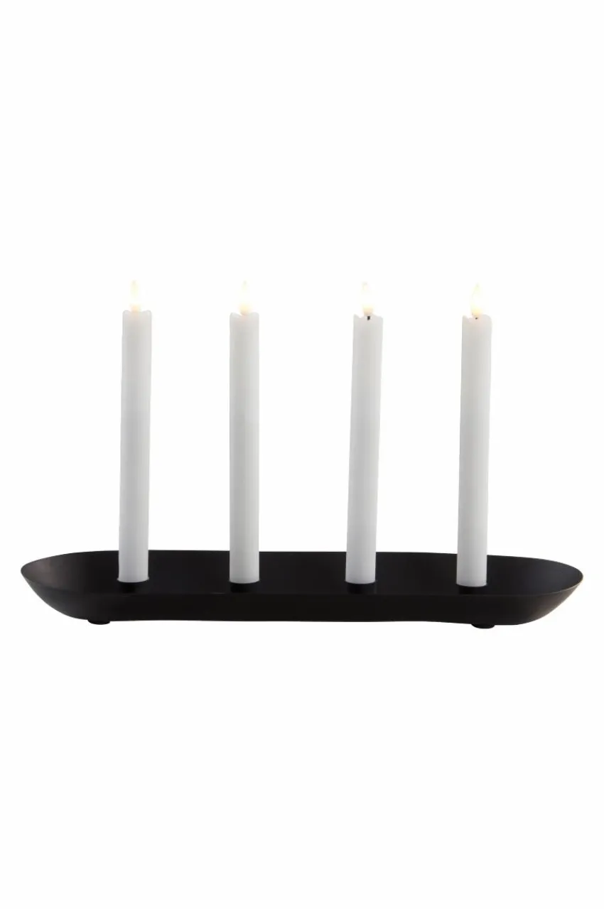 Julbelysning|Ljusstakar|Jotex LYRIC OVAL Ljusstake Matt svart
