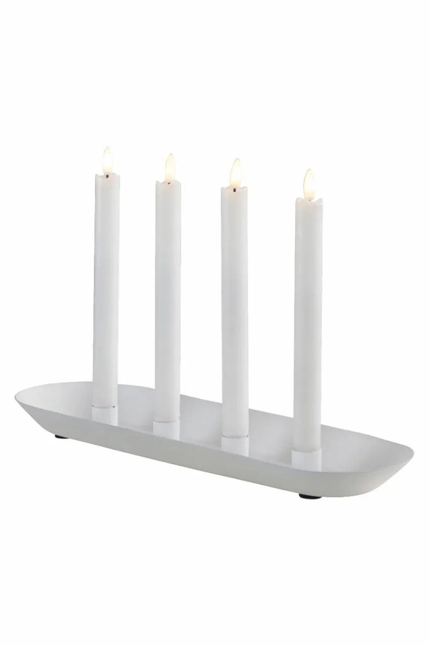 Julbelysning|Ljusstakar|Jotex LYRIC OVAL Ljusstake Matt vit