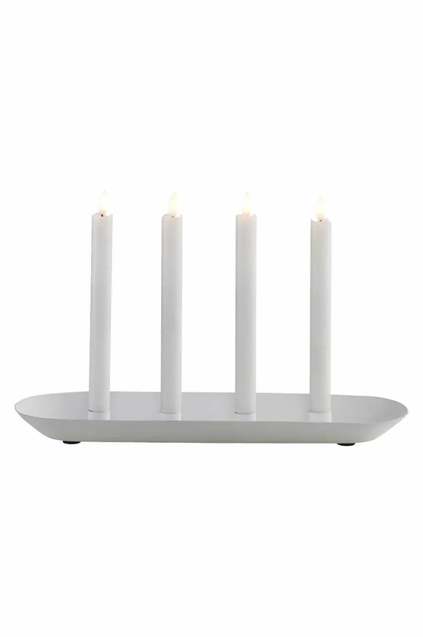 Julbelysning|Ljusstakar|Jotex LYRIC OVAL Ljusstake Matt vit