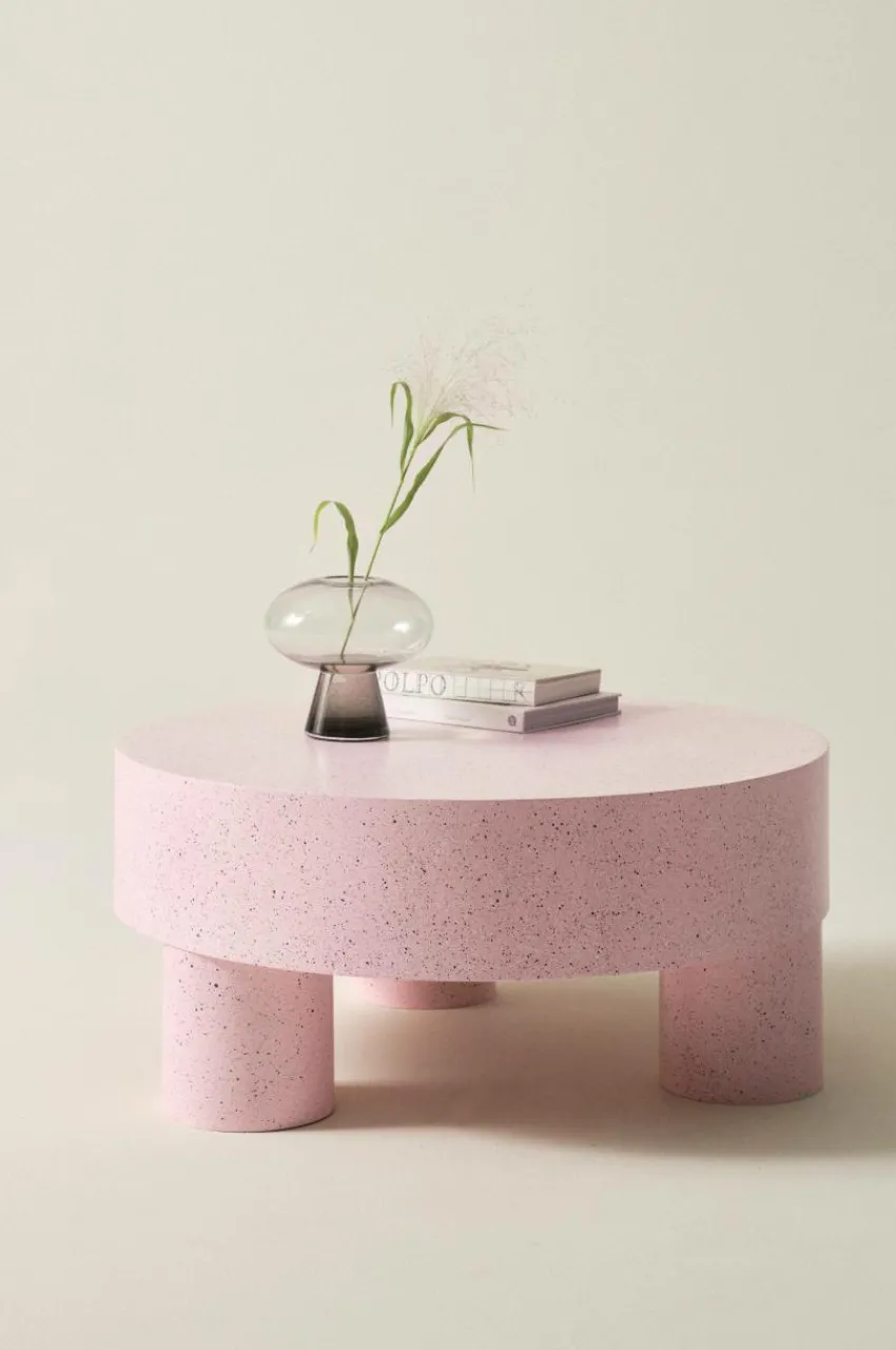 Bord|Jotex MALARO Soffbord ø 90 Cm Rosa terrazzo