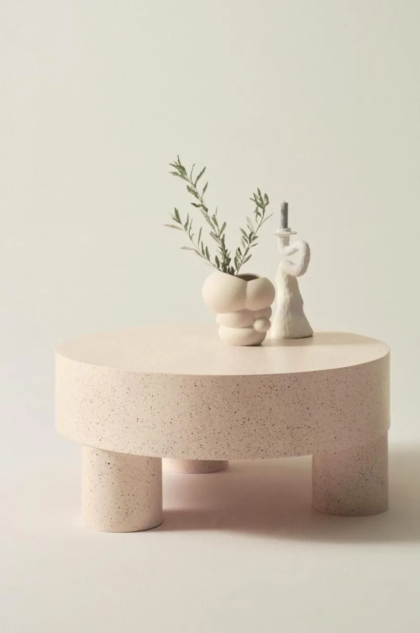 Bord|Jotex MALARO Soffbord ø 90 Cm Beige terrazzo