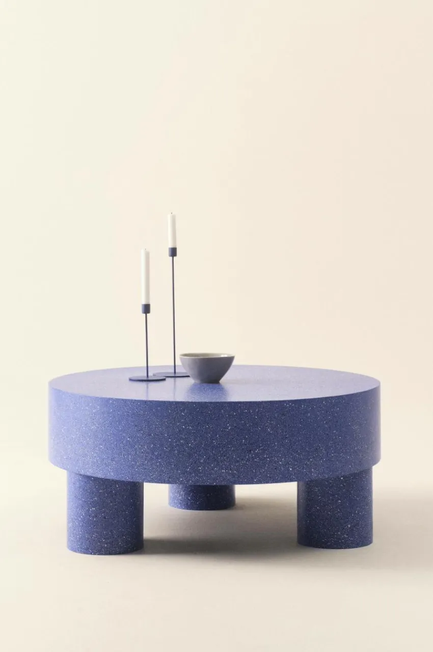 Bord|Jotex MALARO Soffbord ø 90 Cm Blå terazzo