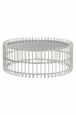 Bord|Jotex MANNHEIM Soffbord ø 90 Cm Silver/svart glas