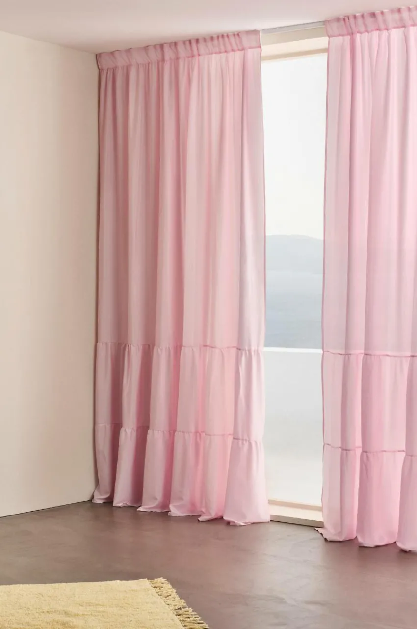 Barngardiner|Jotex MEAUX Multifunktionsgardin 2-pack Rosa