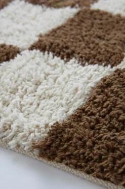 Badrumsmattor|Badrumsmattor|Jotex MELA Badrumsmatta Ekologisk 60x90 Cm Brun/naturvit