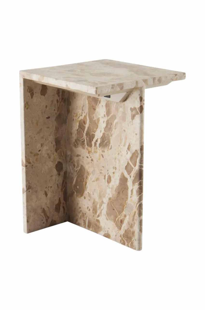 Bord|Jotex MELETO Sidobord Marmor 35x35 Cm Beige marmor