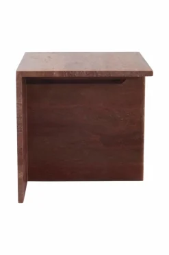Bord|Jotex MELETO Sidobord Travertine 40x45 Cm Röd travertine
