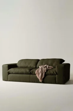 Soffor|Jotex MELIDES Soffa 3-sits Mossgrön