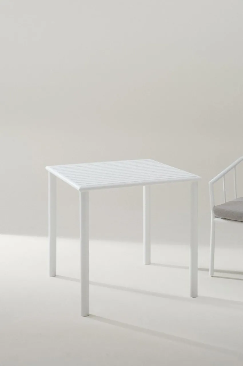 Utebord|Utemöbler|Jotex MENTON Matbord 75x75 Cm Vit