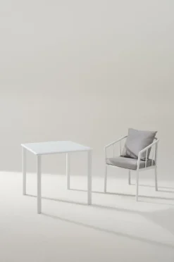 Utebord|Utemöbler|Jotex MENTON Matbord 75x75 Cm Vit