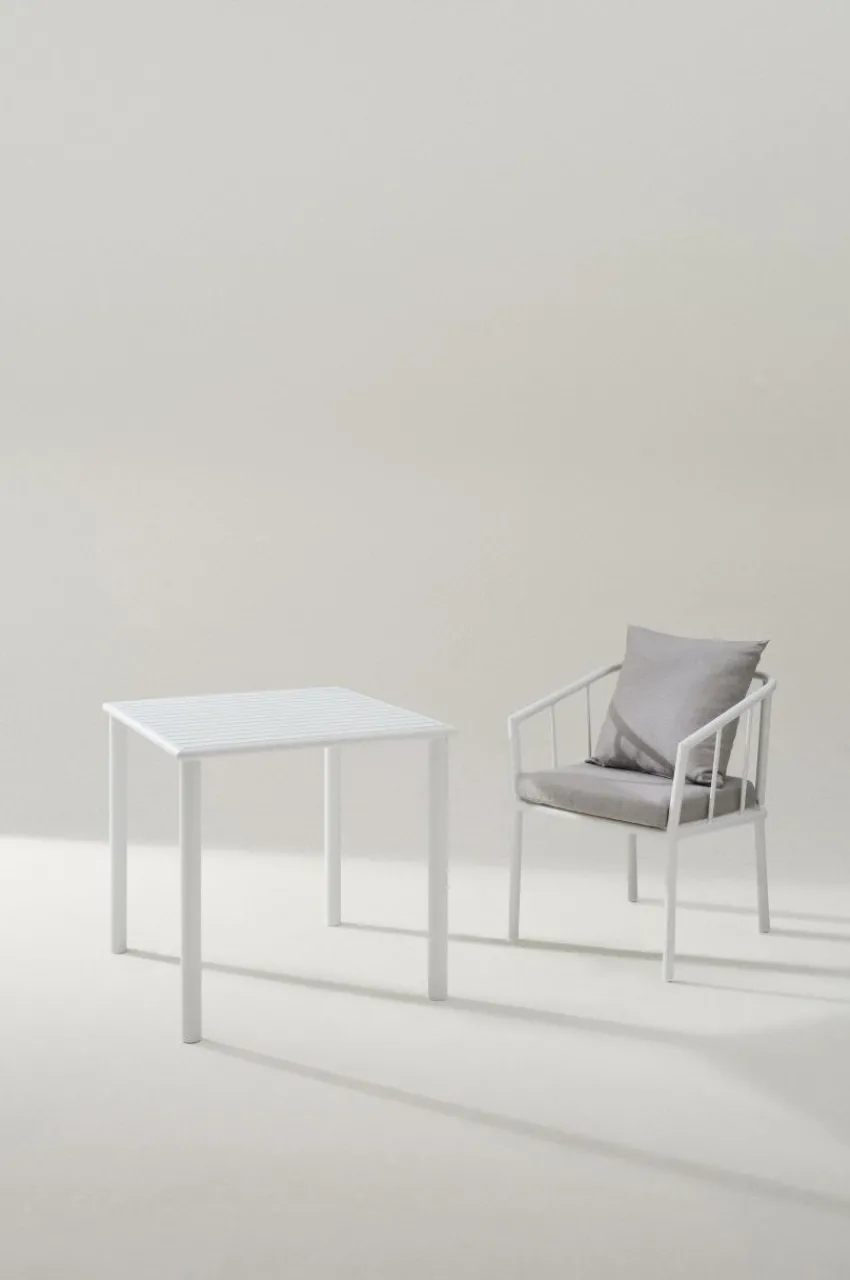 Utebord|Utemöbler|Jotex MENTON Matbord 75x75 Cm Vit