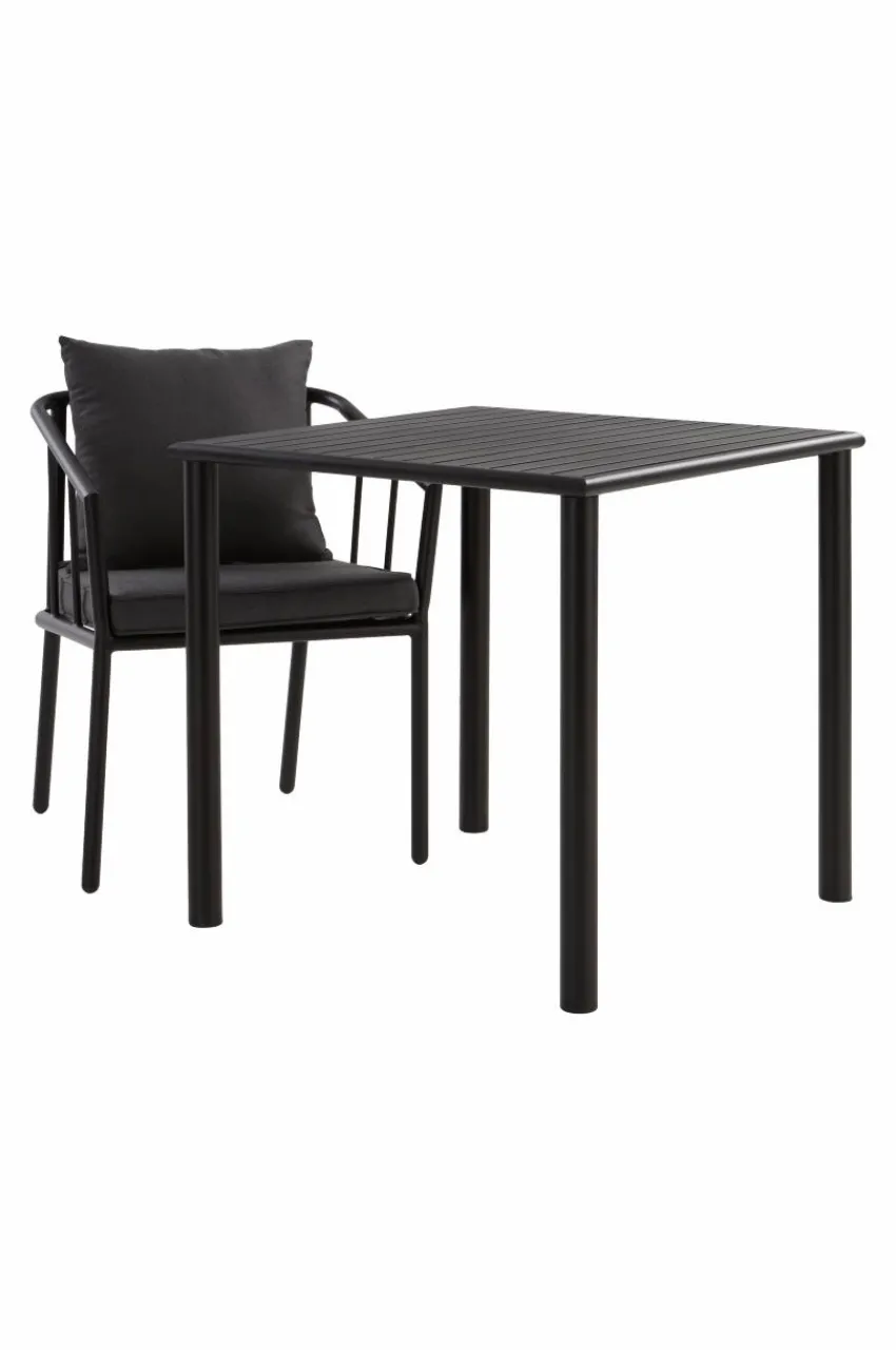 Utebord|Utemöbler|Jotex MENTON Matbord 75x75 Cm Svart