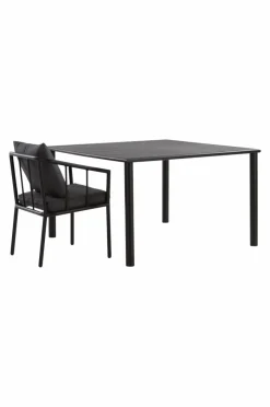 Utebord|Utemöbler|Jotex MENTON Matbord 120x120 Cm Svart