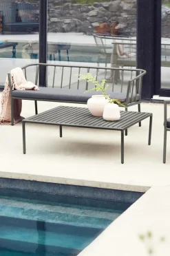 Utebord|Utemöbler|Jotex MENTON Soffbord 110x110 Cm Khakigrön